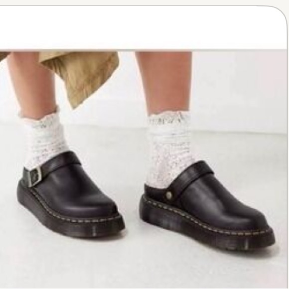 Dr. Martens Shoes - NEW Dr. Martens laketen atlas sling back Black mule clogs size 6